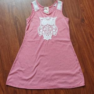 Red & white striped dress